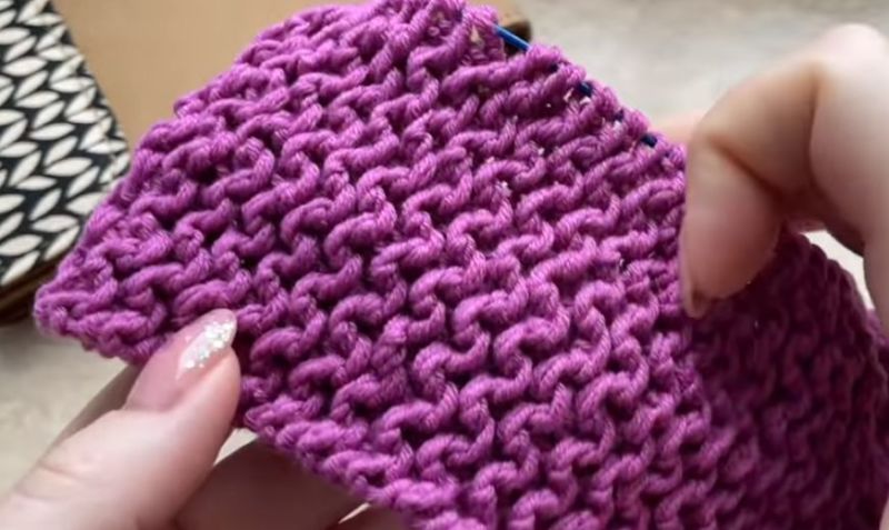 Как вязать платочную вязку по схемам круговыми и обычными спицами для начинающих