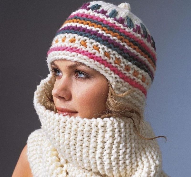 Как вязать платочную вязку по схемам круговыми и обычными спицами для начинающих