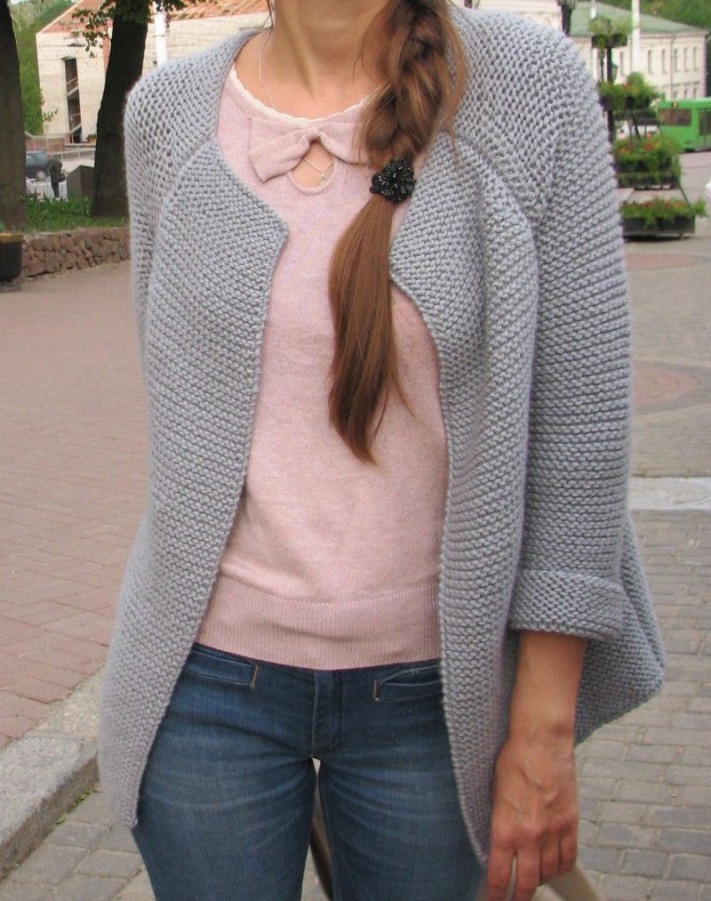 Как вязать платочную вязку по схемам круговыми и обычными спицами для начинающих