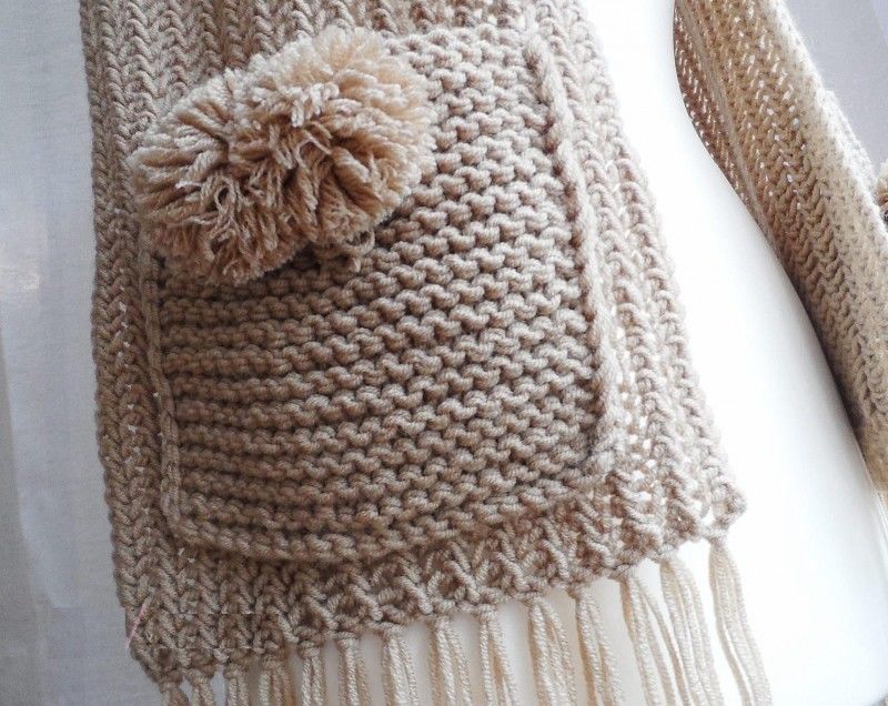 Как вязать платочную вязку по схемам круговыми и обычными спицами для начинающих