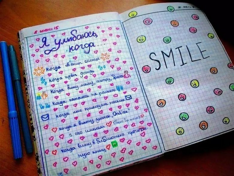 Идеи для личного дневника - обзор способов необычного оформления, фото идеи