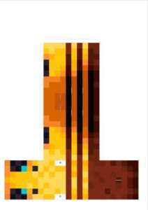 Шаблон пчелки, развертка