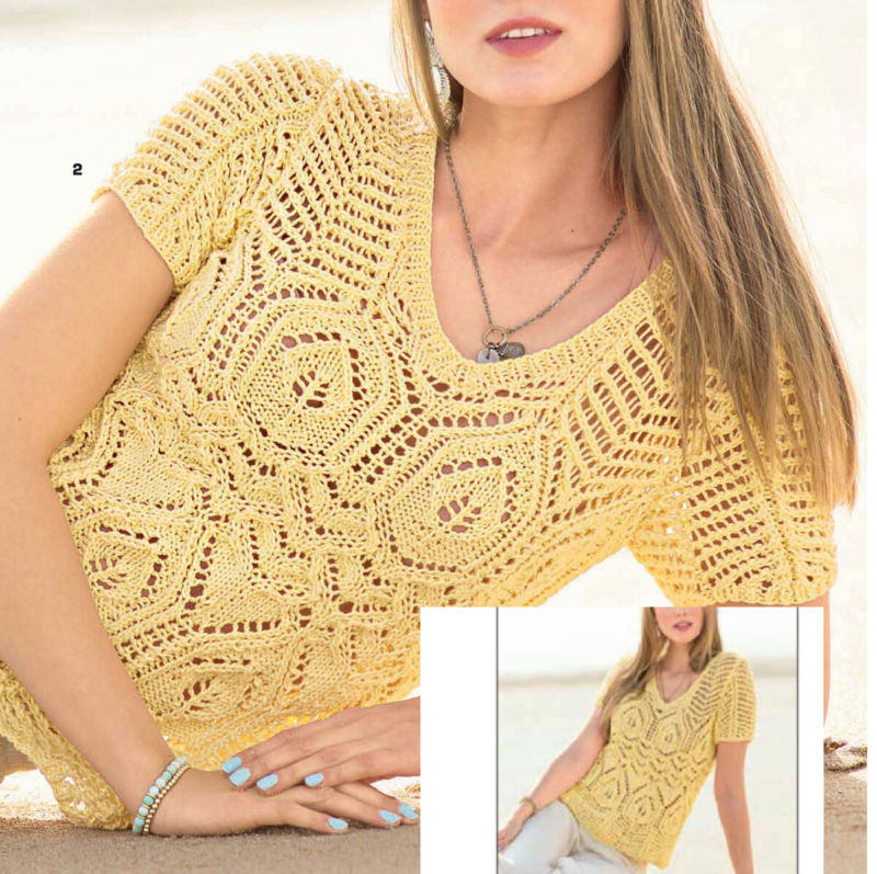 Ажурные узоры спицами, больше 60 схем и изделий с ажурными узорами, Узоры для вязания спицами