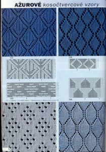 Ажурные узоры спицами, больше 60 схем и изделий с ажурными узорами, Узоры для вязания спицами
