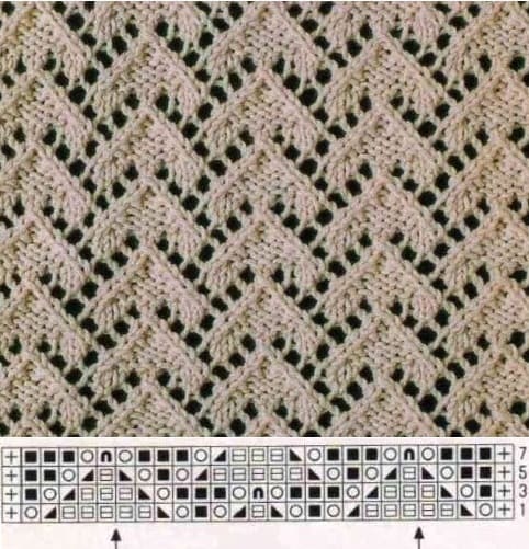 Галочки спицами