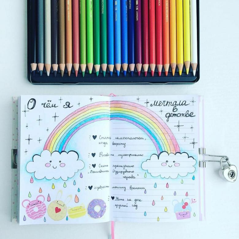 Идеи для личного дневника - обзор способов необычного оформления, фото идеи