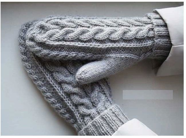 Мужские варежки спицами - 10 лучших мк пошагово