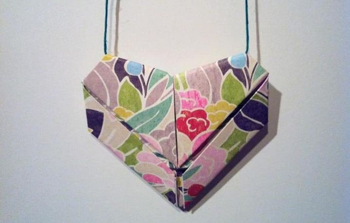 Сердце-оригами из листа а4