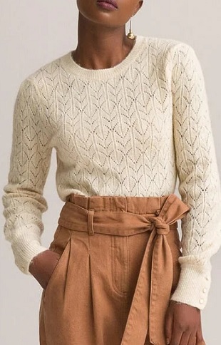 Узор для вязания ажурного джемпера спицами