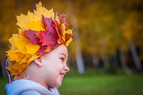 Поделки из листьев на тему осени корона