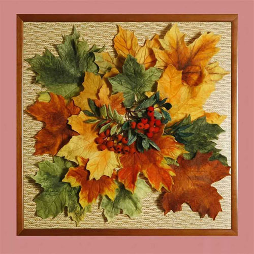 поделка из кленовых листьев на тему осень 2