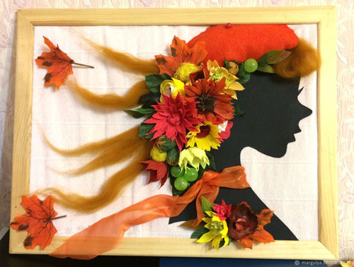поделки на тему осень из осенних листьев 2