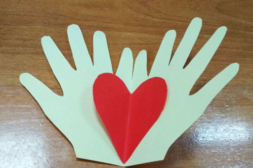 открытка детская своими руками на День матери 3