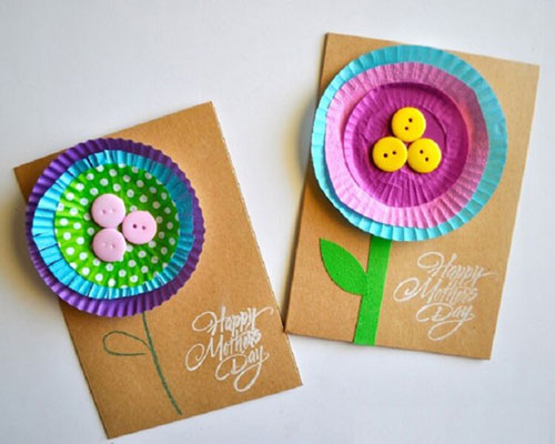 сделать открытку своими руками День матери