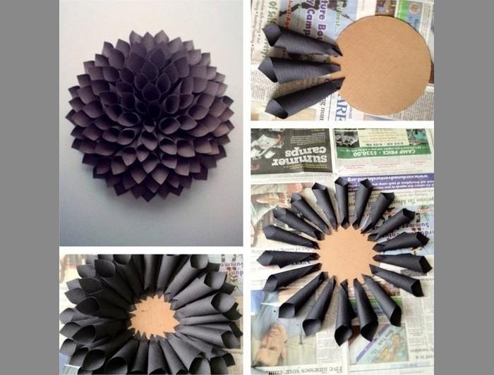 Великолепный георгин из бумаги