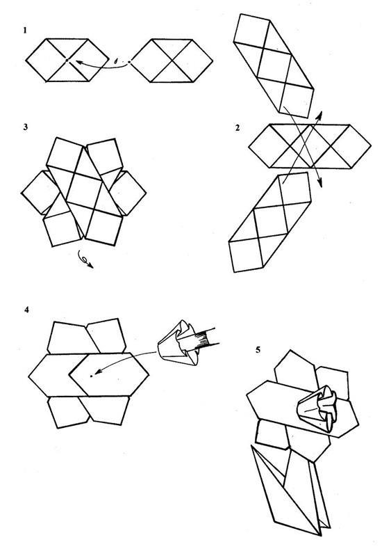 Оригами цветок из бумаги схема: от кактуса до розы