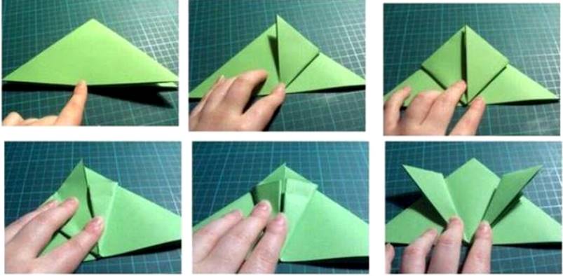 Лягушка-оригами из бумаги: простые схемы с фото