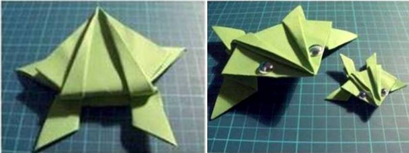 Лягушка-оригами из бумаги: простые схемы с фото
