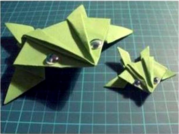 Лягушка-оригами из бумаги: простые схемы с фото