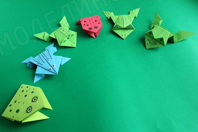 Лягушка-оригами из бумаги: простые схемы с фото