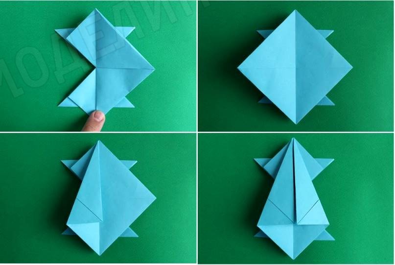 Лягушка-оригами из бумаги: простые схемы с фото