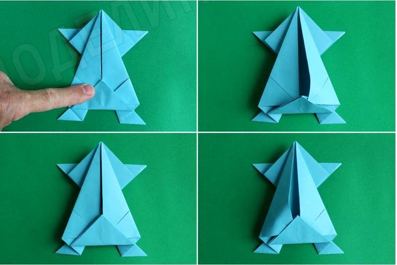 Лягушка-оригами из бумаги: простые схемы с фото