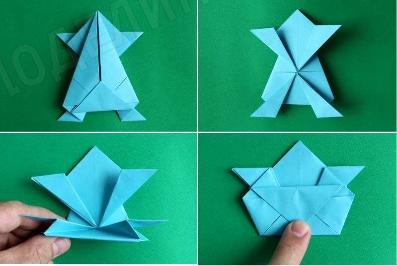 Лягушка-оригами из бумаги: простые схемы с фото