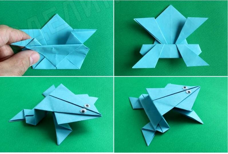Лягушка-оригами из бумаги: простые схемы с фото