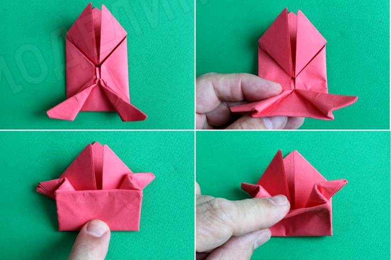 Лягушка-оригами из бумаги: простые схемы с фото