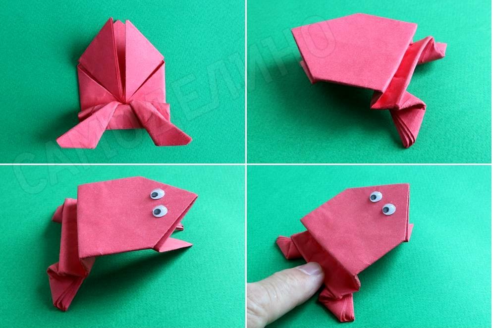 Лягушка-оригами из бумаги: простые схемы с фото