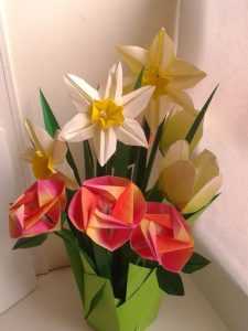 Оригами цветок из бумаги схема: от кактуса до розы