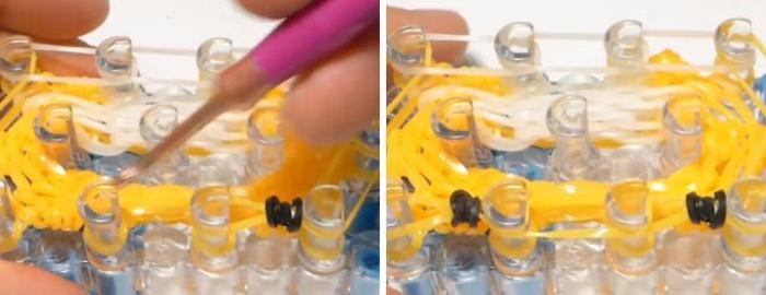 Как плести из резинок фигурки на рогатке видео-урок для начинающих