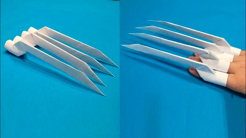 Как сделать когти из бумаги: оригами на пальцы