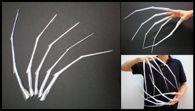 Как сделать когти из бумаги: оригами на пальцы