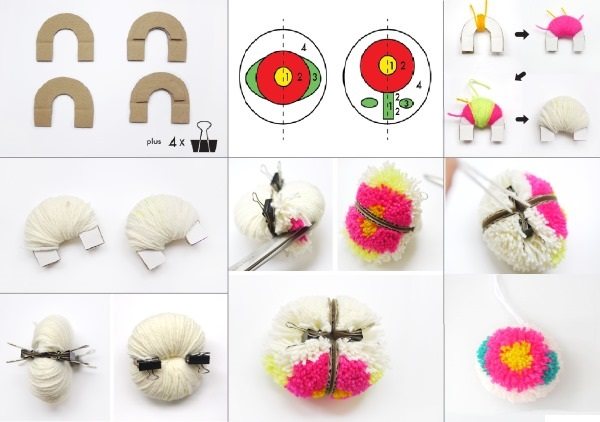 Как сделать помпон из пряжи на шапку своими руками. Пошаговая инструкция, фото