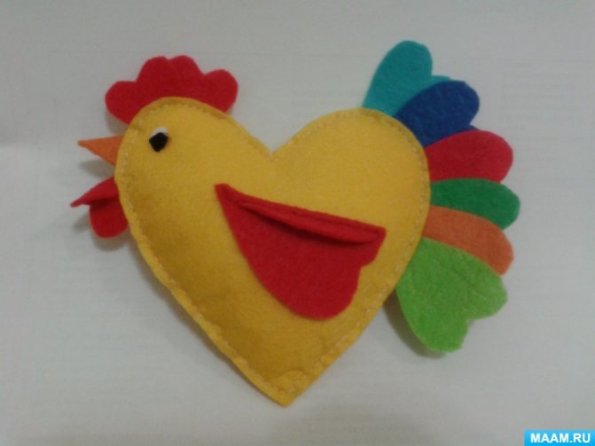 Мастер-класс «Игрушка петушок из фетра»