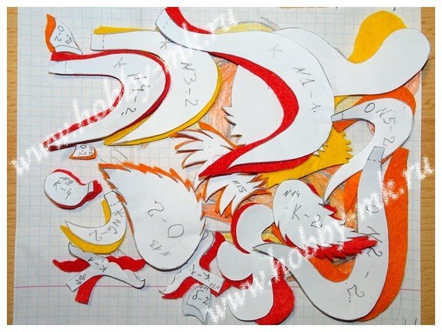 Петух из фетра: выкройка своими руками