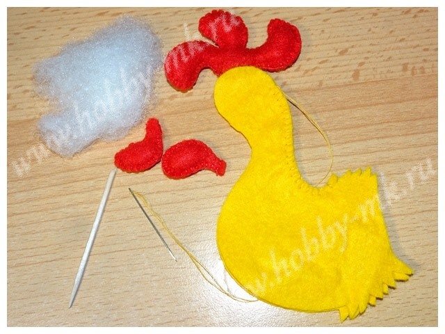 Петух из фетра: выкройка своими руками