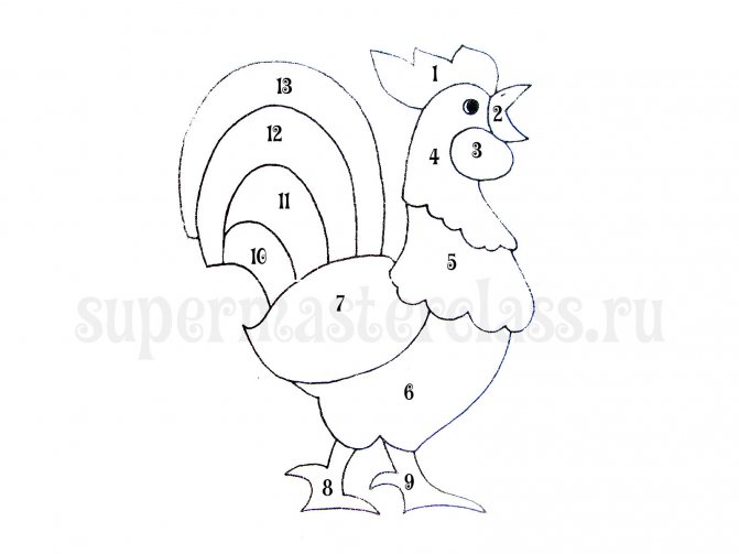 Петушок из фетра своими руками для начинающих