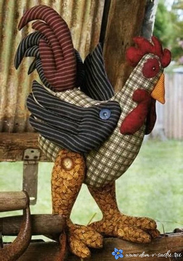 Текстильный петух с выкройками своими руками