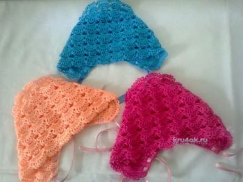 Вязанный крючком чепчик