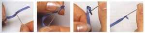 Как вдеть ленту в иголку