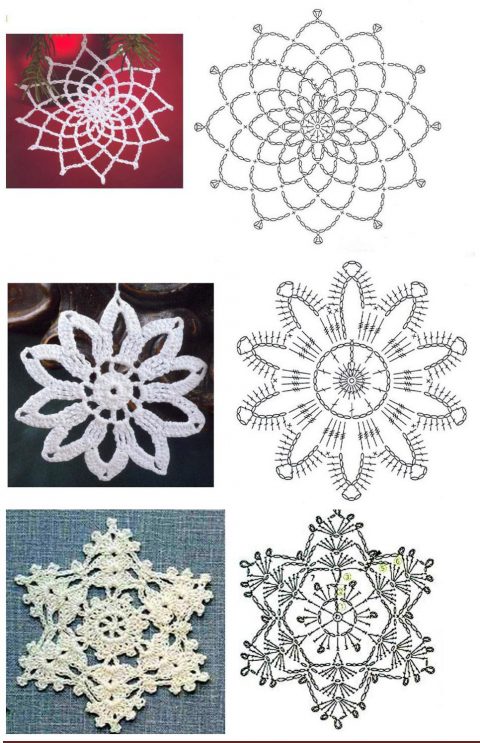 как связать снежинку крючком как связать снежинку крючком