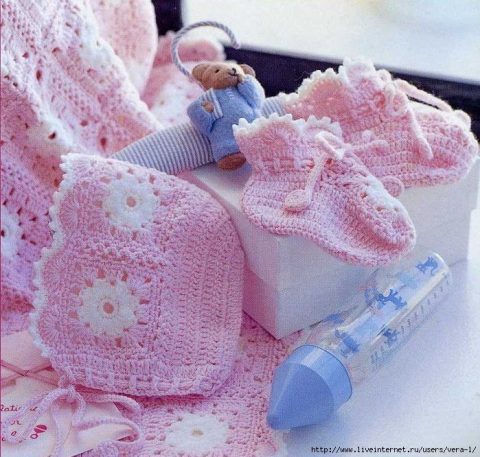 Чепчик для новорожденного крючком 1 Чепчик для новорожденного крючком 1