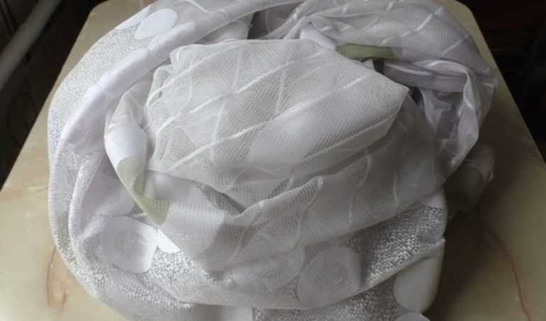 Как расположить тюль в машинке для отбеливания