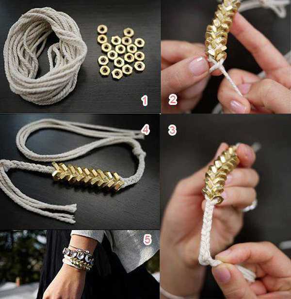 Закрепление концов браслета