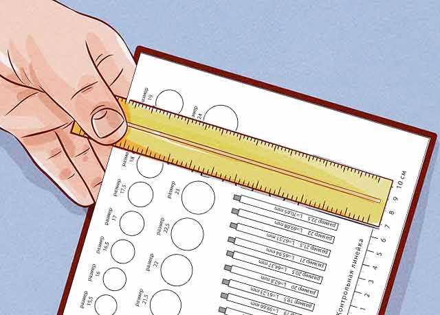 Правильное измерение размера пальца