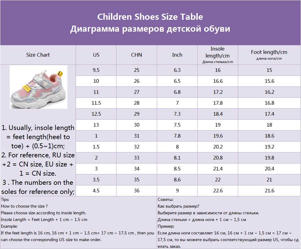 Размер детской обуви: как правильно выбрать?