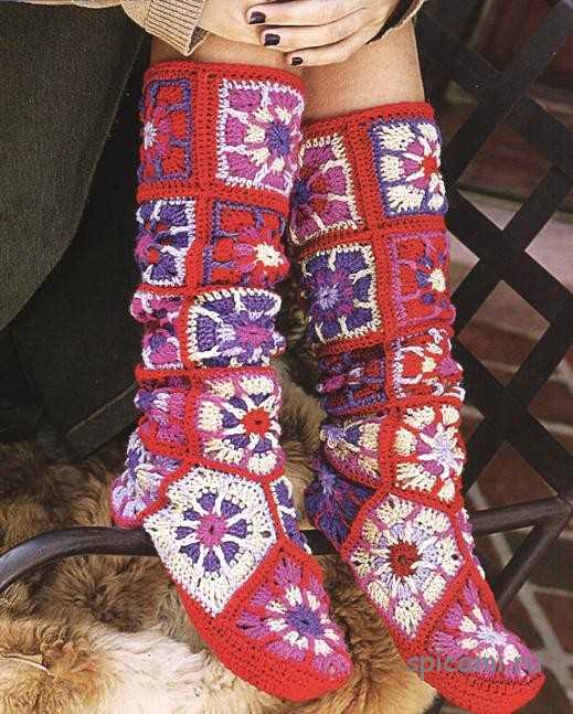 Подробные описания процесса вязания