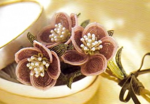 Схемы плетения цветов из бисера: Кофейные цветы